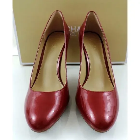 Michael Kors Ashby Flex Pump Heels Cherry Red Patent - Picture 6 of 10